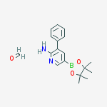 Structure of Formaldehyde - 3-phenyl-5-(4,4,5,5-tetramethyl-1,3,2-dioxaborolan -2-yl)-2-pyridinamine (1:1)