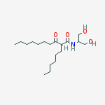N-(1,3-dihydroxypropan-2-yl)-2-hexyl-3-oxodecanamide结构式