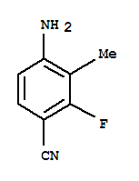 Structure of Benzonitrile,4-amino-2-fluoro-3-methyl-