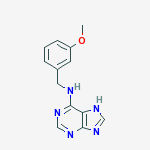Structure of N-(3-methoxybenzyl)-5H-purin-6-amine
