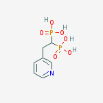 Structure of [2-(3-pyridinyl)ethylidene-1,1]bis(phosphonic acid)