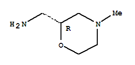 Structure of 2-Morpholinemethanamine,4-methyl-, (2R)-