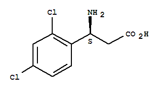 (S)-3-氨基-3-(2,4-二氯苯基)-丙酸结构式