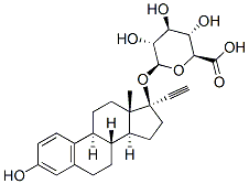Structure of 17 alpha-ethynylestradiol-17 beta-D-glucopyranosiduronic acid