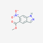 6-Nitro-1H-indazole-5-carboxylic acid methyl ester结构式