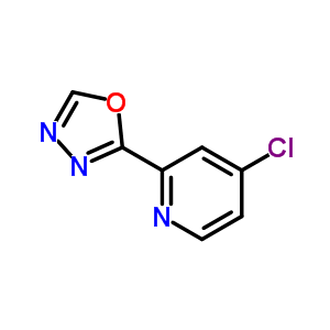 2-(4-chloropyridin-2-yl)-1,3,4-oxadiazole结构式