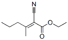 Structure of ethyl 2-cyano-3-methylhex-2-enoate