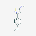 Structure of 3-(4-methoxyphenyl)-1,2-thiazol-5-amine