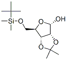 Structure of alpha-D-Ribofuranose, 5-O-[(1,1-dimethylethyl)dimethylsilyl]-2,3-O-(1-methylethylidene)-