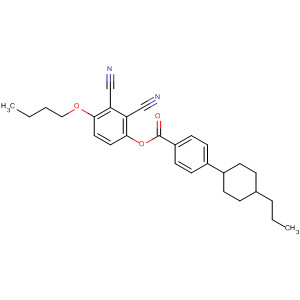 Benzoic acid, 4-(4-propylcyclohexyl)-, 4-butoxy-2,3-dicyanophenylester, trans-结构式