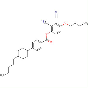 Benzoic acid, 4-(4-pentylcyclohexyl)-, 4-butoxy-2,3-dicyanophenyl ester,trans-结构式