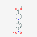 methyl 1-(4-nitrophenyl)piperidine-4-carboxylate结构式