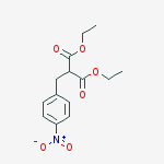 diethyl (4-nitrobenzyl)propanedioate结构式