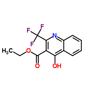 Structure of ethyl 4-hydroxy-2-(trifluoromethyl)quinoline-3-carboxylate