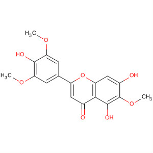 4H-1-Benzopyran-4-one,5,7-dihydroxy-2-(4-hydroxy-3,5-dimethoxyphenyl)-6-methoxy-结构式