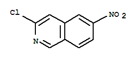 Structure of ISOQUINOLINE, 3-CHLORO-6-NITRO-