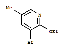 Structure of Pyridine,3-bromo-2-ethoxy-5-methyl-