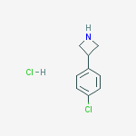 3-(4-chlorophenyl)azetidine;hydrochloride结构式