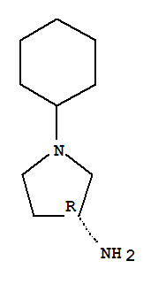 Structure of 3-Pyrrolidinamine,1-cyclohexyl-, (3R)-