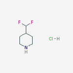 Structure of 4-(DIFLUOROMETHYL)PIPERIDINE HYDROCHLORIDE, 97%