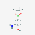 2-amino-4-(4,4,5,5-tetramethyl-1,3,2-dioxaborolan-2-yl)phenol结构式