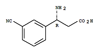 (R)-3-Amino-3-(3-cyano-phneyl)-propionic acid结构式