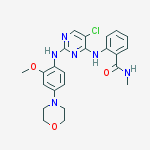 Structure of 2-[[5-Chloro-2-[[2-methoxy-4-(4-morpholinyl)phenyl]amino]-4-pyrimidinyl]amino]-N-methylbenzamide