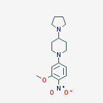 1-(3-methoxy-4-nitro-phenyl)-4-pyrrolidin-1-yl-piperidine结构式