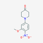 Structure of 1-(3-methoxy-4-nitrophenyl)piperidin-4-one