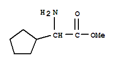 Structure of Cyclopentaneaceticacid, a-amino-, methyl ester