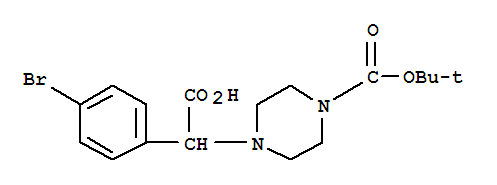 Structure of ALPHA-(4-BOC-PIPERAZINYL)-ALPHA-(4-BROMOPHENYL)ACETIC ACID