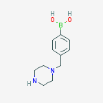 Structure of 4-(piperazin-1-ylmethyl)phenylboronic acid
