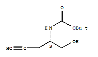 Carbamic acid, [(1S)-1-(hydroxymethyl)-3-butynyl]-, 1,1-dimethylethyl ester结构式