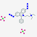 3,8-diazido-5-{3-[diethyl(methyl)ammonio]propyl}-6-phenylphenanthridinium ditetrafluoroborate结构式