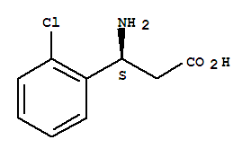 (S)-3-氨基-3-(2-氯苯基)-丙酸结构式