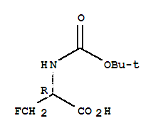 (R)-2-((tert-butoxycarbonyl)amino)-3-fluoropropanoic acid结构式