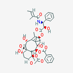 Structure of benzenepropanoic acid, alpha-hydroxy-beta-[[(2E)-2-methyl-1-oxo-2-buten-1-yl]amino]-, (2aR,4S,4aS,6R,9S,11S,12S,12aR,12bS)-12b-(acetyloxy)-12-(benzoyloxy)-2a,3,4,4a,5,6,9,10,11,12,12a,12b-dodecahydro-4,6,11-trihydroxy-4a,8,13,13-tetramethyl-5-oxo-7,11-met