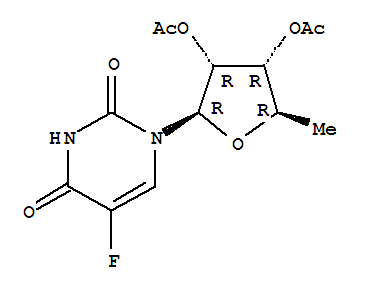 5'-Deoxy-5-fluorouridine 2',3'-diacetate结构式
