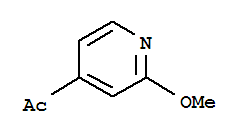 4-乙酰基-2-甲氧基吡啶结构式
