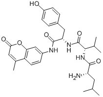 Structure of H-LEU-VAL-TYR-AMC