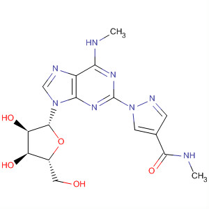 Adenosine, N-methyl-2-[4-[(methylamino)carbonyl]-1H-pyrazol-1-yl]-结构式