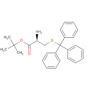 Structure of L-Cysteine, S-(triphenylmethyl)-, 1,1-dimethylethyl ester