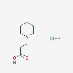3-(4-methylpiperidin-1-yl)propanoic acid结构式