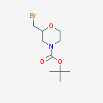 Structure of 4-Morpholinecarboxylic acid, 2-(bromomethyl)-, 1,1-dimethylethyl ester