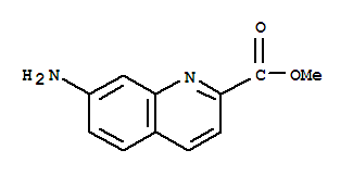 2-Quinolinecarboxylicacid, 7-amino-, methyl ester结构式