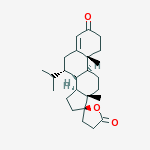 (7S,8R,9S,10R,13S,14S,17R)-10,13-dimethyl-7-(propan-2-yl)-1,6,7,8,9,10,11,12,13,14,15,16-dodecahydro-3'H-spiro[cyclopenta[a]phenanthrene-17,2'-furan]-3,5'(2H,4'H)-dione结构式