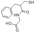 Structure of 2-[(2-benzyl-3-sulfanylpropanoyl)amino]acetic acid