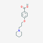 4-(3-(piperidin-1-yl)propoxy)benzoic acid结构式