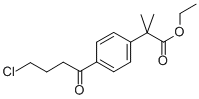 4-(4-氯-1-氧代丁基)-alpha,alpha-二甲基苯乙酸乙酯结构式