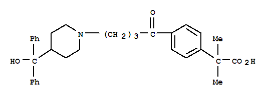 Structure of 2-[4-[4-[4-(Hydroxydiphenylmethyl)-1-piperidinyl]-1-oxobutyl]phenyl]-2,2-dimethylaceticacid